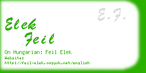 elek feil business card